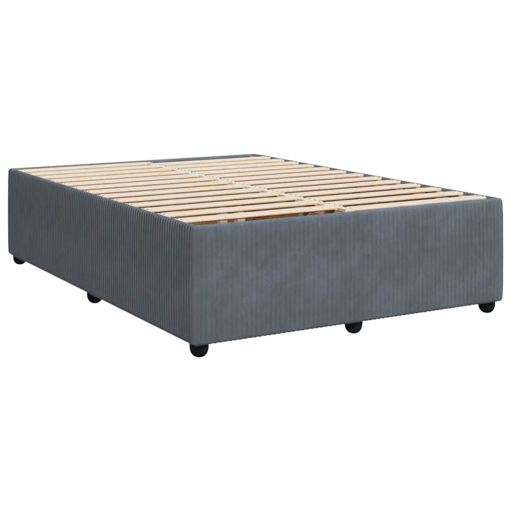 Letto box spring con materasso Grigio Scuro 140 x 200 cm 3453162