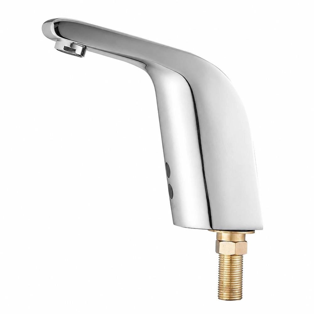 Touchless Bathroom Faucet (chrome-plated Silver), Automatic Washbasin Tap, Single-hole Cold Water Toilet Tap, Battery-operated Sensor Tap