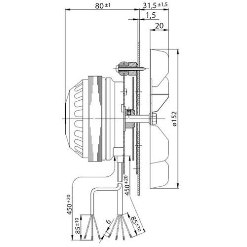 Ricambistufeapellet Ventola Motore ESTRATTORE FUMI per Stufa A Pellet 32W EBM R2E150-AN9122
