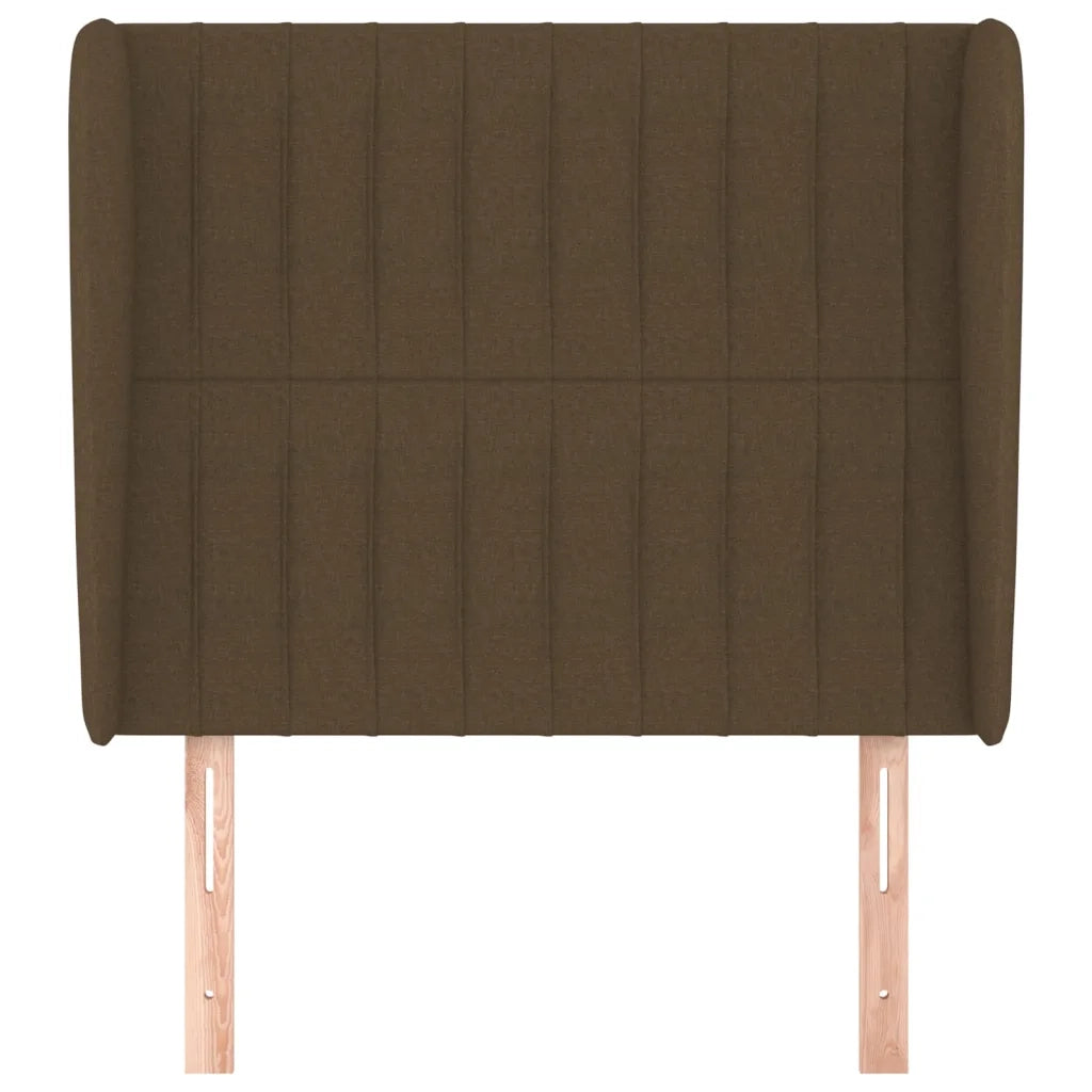 Testiera ad Orecchio Marrone Scuro 103x23x118/128 cm in Tessuto