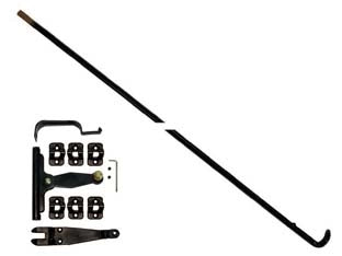 SPAGNOLETTE PER FINESTRA COMPLETE IN KIT NERE- - cm.160h. per finestra - 2 pezzi MRCAS