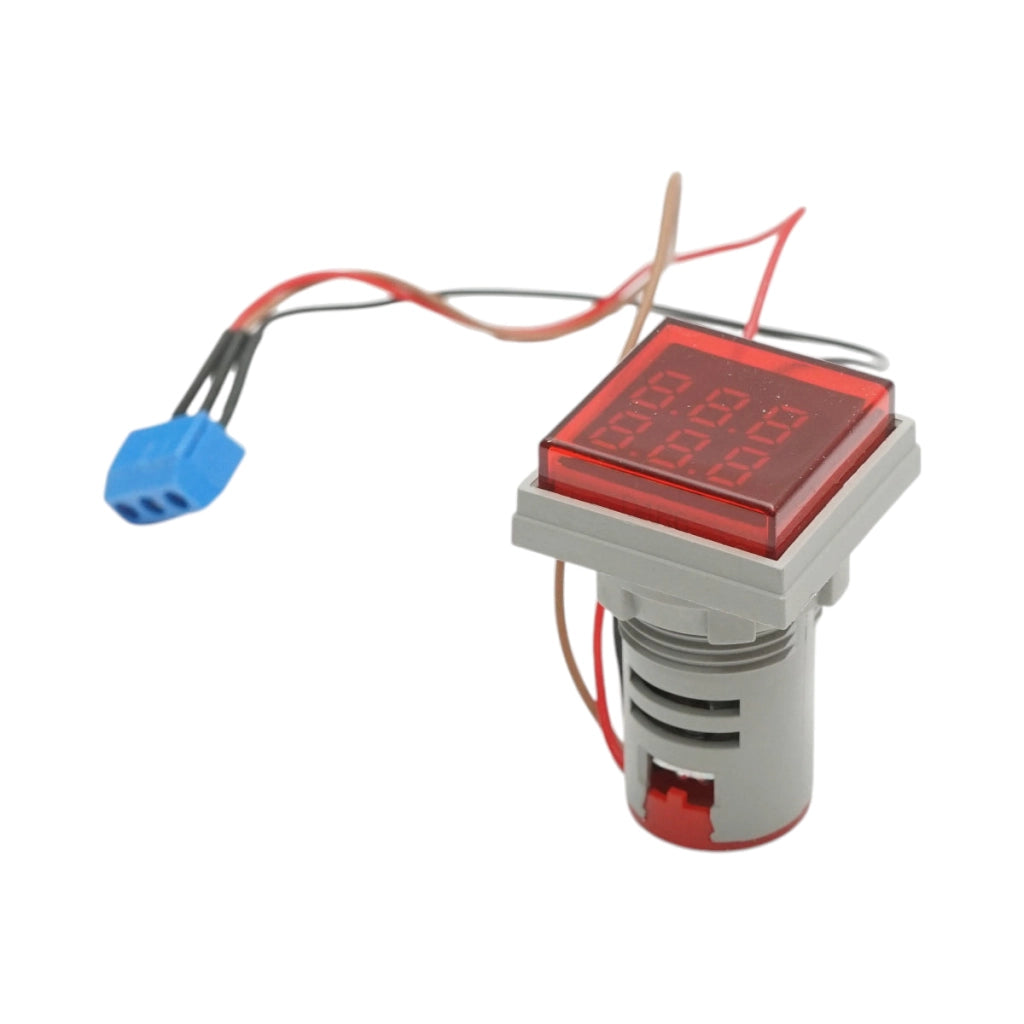 Contatore indicatore digitale LED rosso 0-999999, 220V/380V AC Ø 22mm Breckner Germany