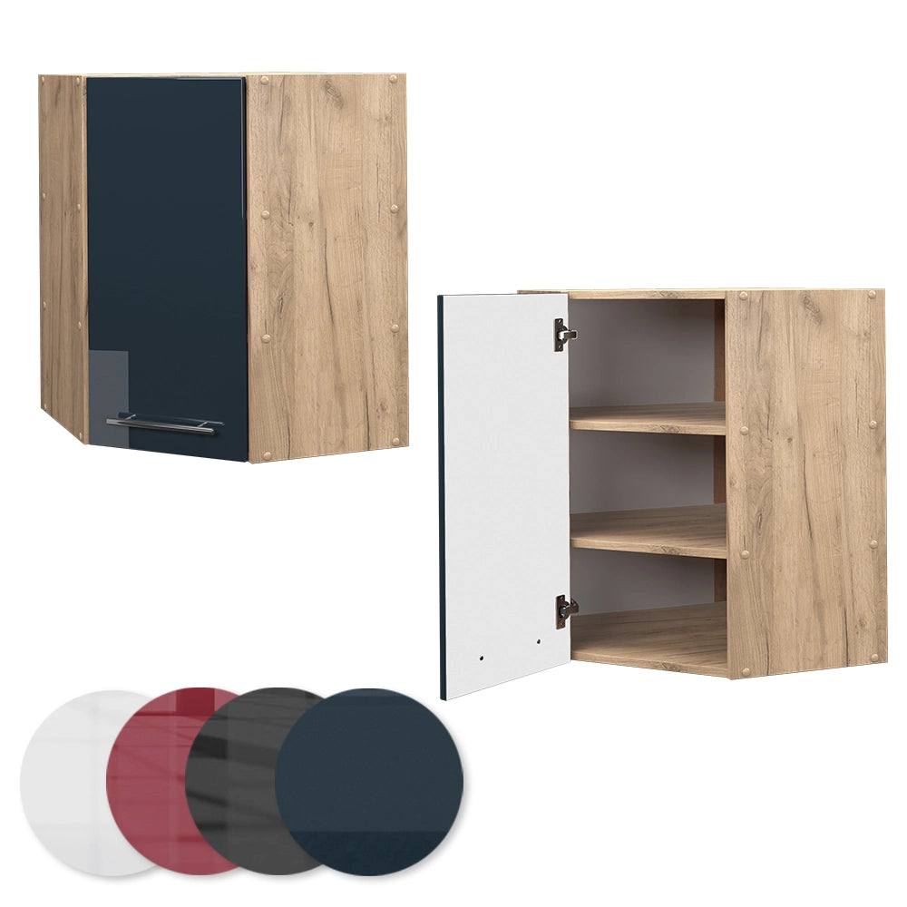 Mobile angolare da cucina Fame-Line Bordeaux lucido/Rovere dorato 57 cm Vicco