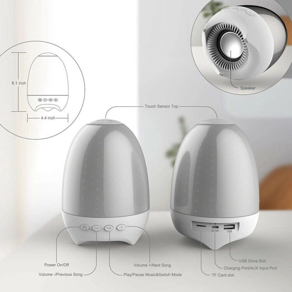 Lampada proiettore luce led notturna effetti vari per bambini cassa bluetooth K2