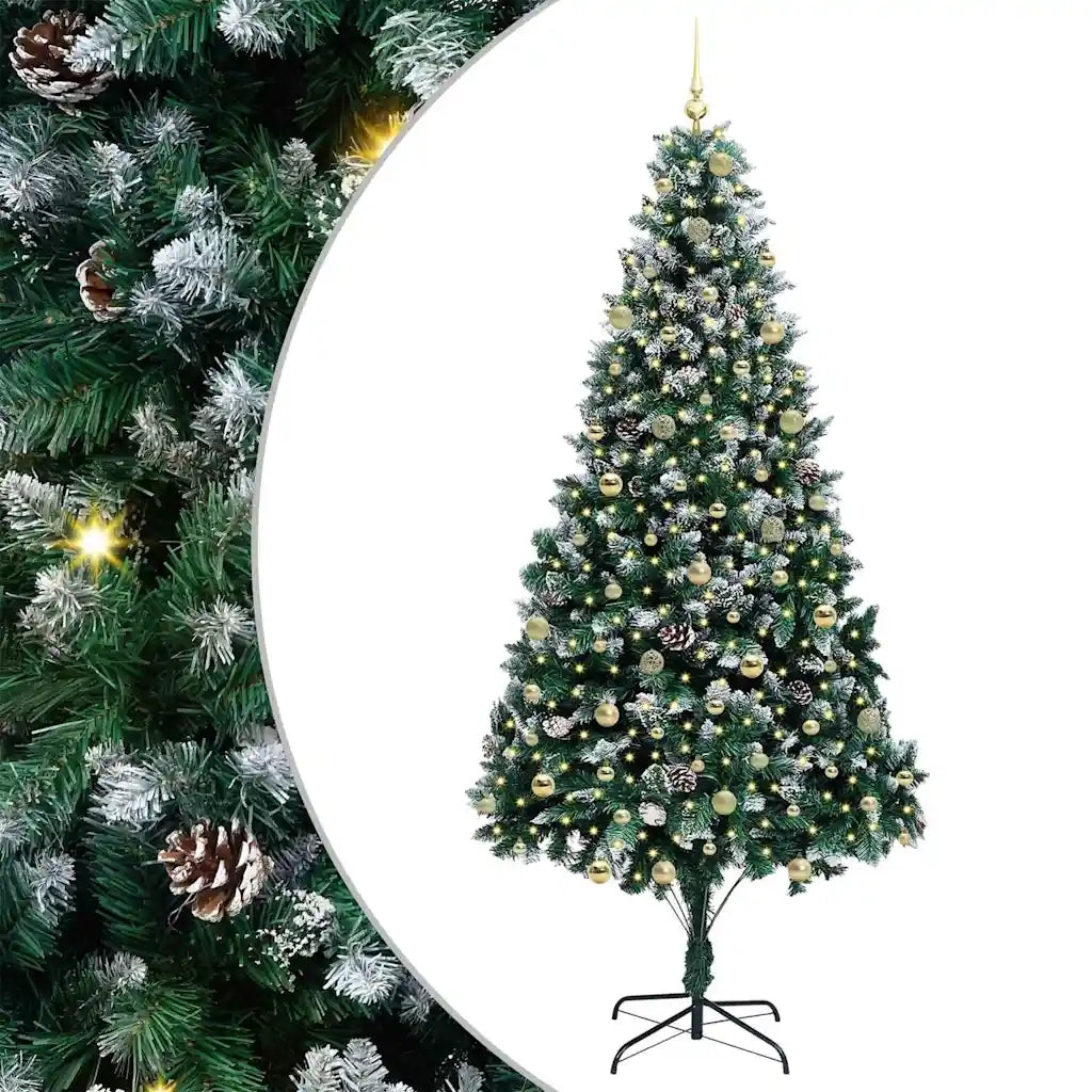 Albero di Natale artificiale con 300 LED Verde 240 cm