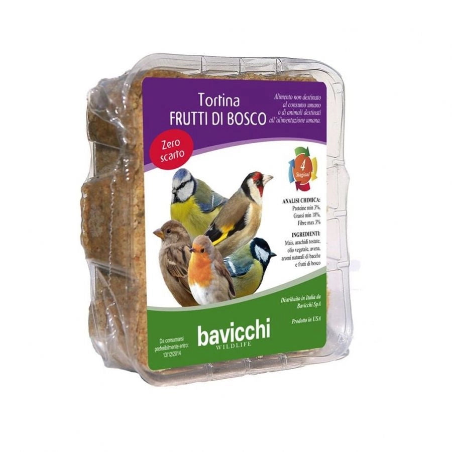 TORTINA PER UCCELLI SELVATICI AI FRUTTI ROSSI DA 315G DI BAVICCHI