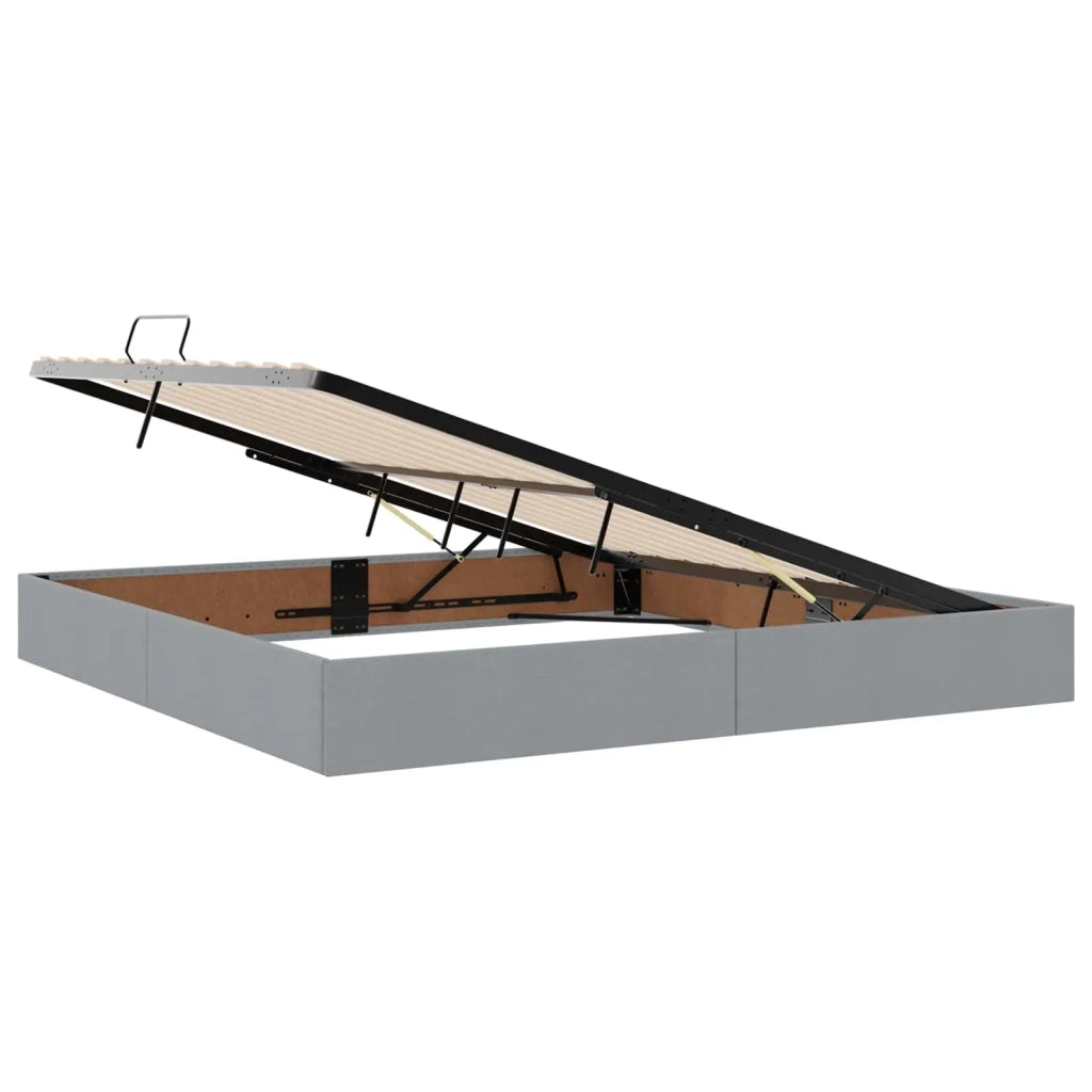 Letto con contenitore LED e materasso Grigio Chiaro 3459966