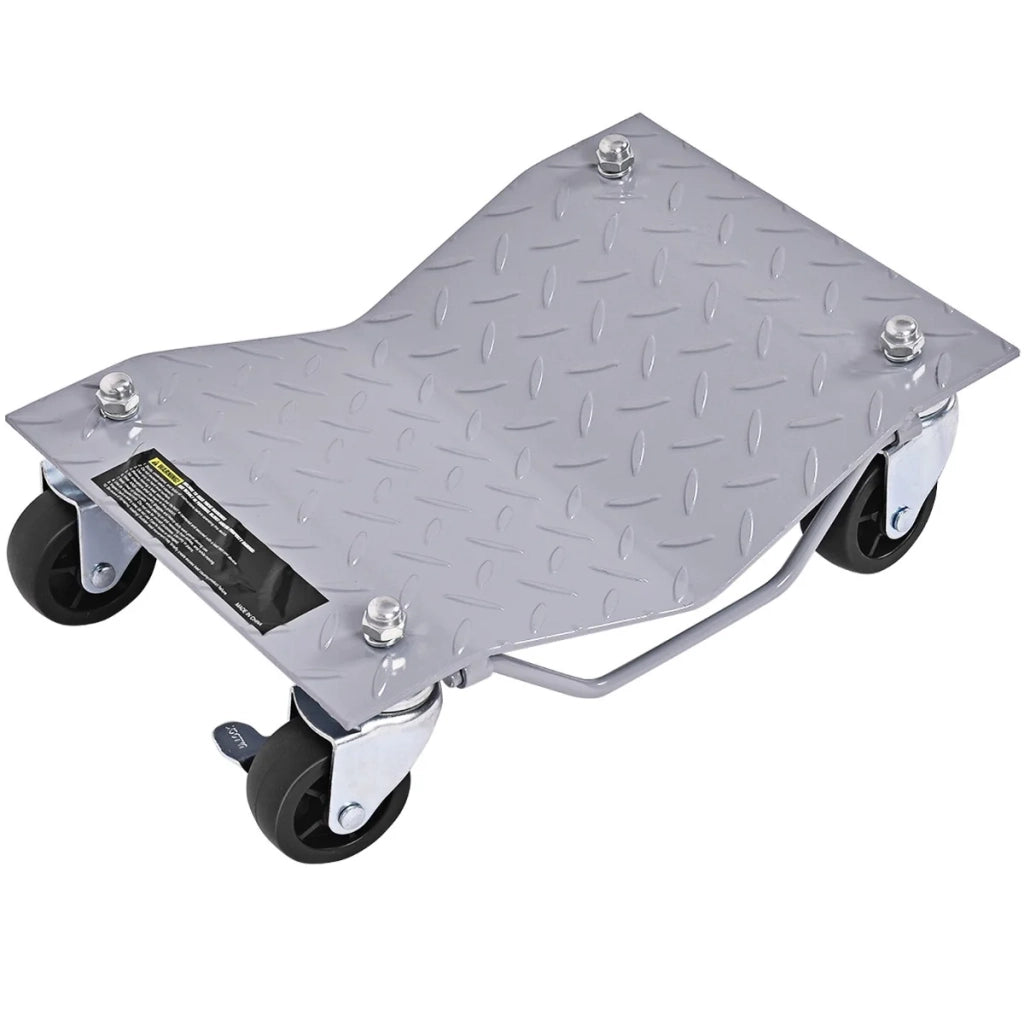 Set di 4 carrelli di movimentazione 40,5 x 30 cm capacità 680 kg superficie antiscivolo stile pratico in ferro nero 20_0020637