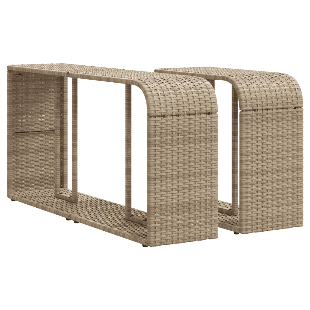 Set Divani da Giardino 11 pz con Cuscini Beige in Polyrattan 3274592