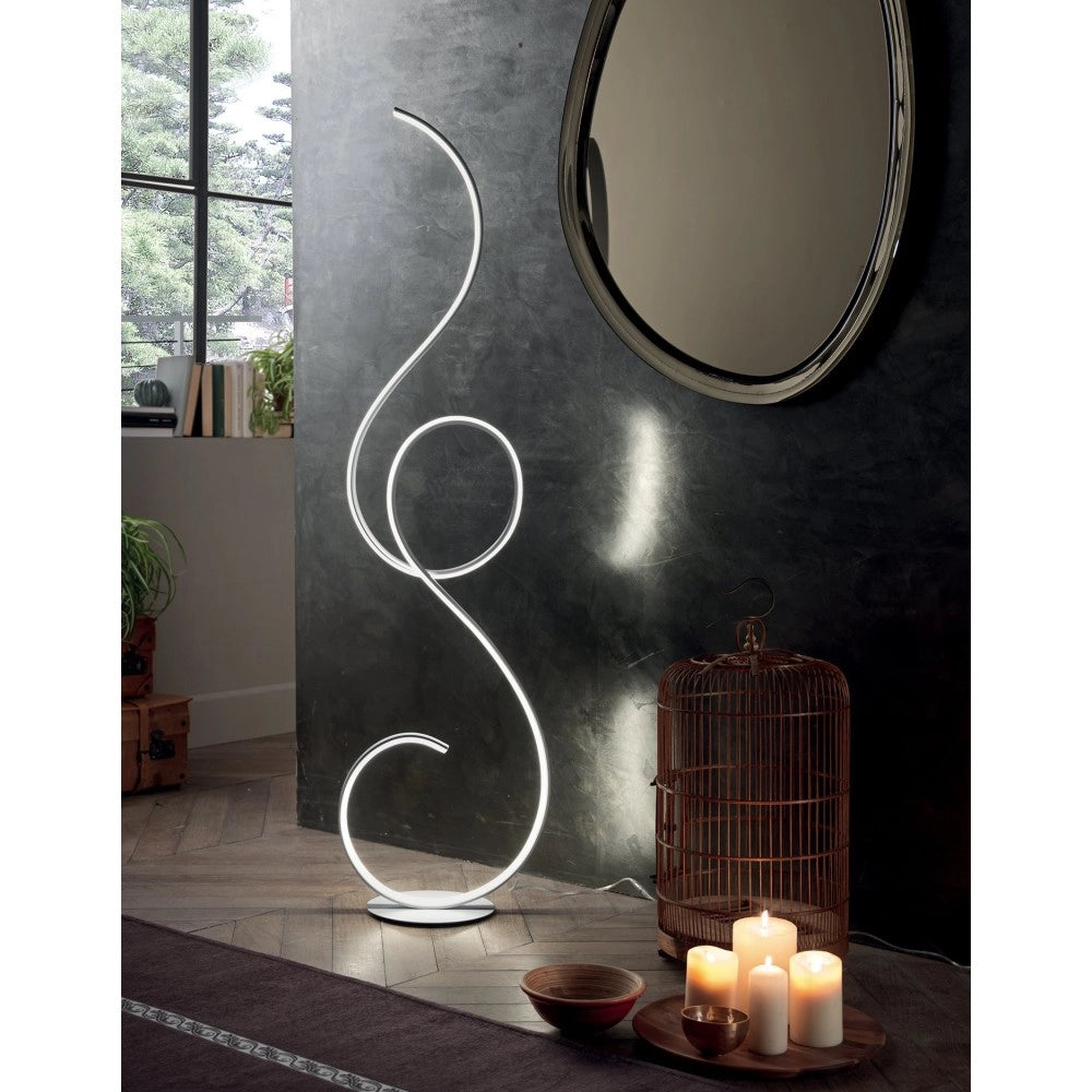 Piantana a Led Flok di Ondaluce 44w 4400lm 3000K h.157cm Dimmerabile Nero