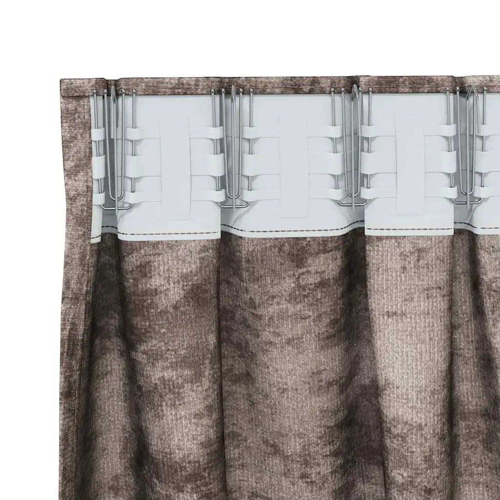 Tende in Velluto 2 pcs Cappuccino 140 x 140 cm Velluto 4107703
