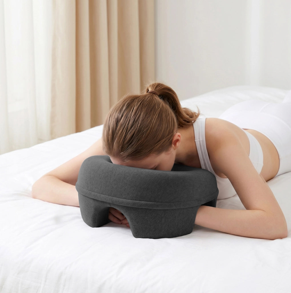 Cuscino da massaggio 30x16x16 cm in memory foam grigio scuro per dormire