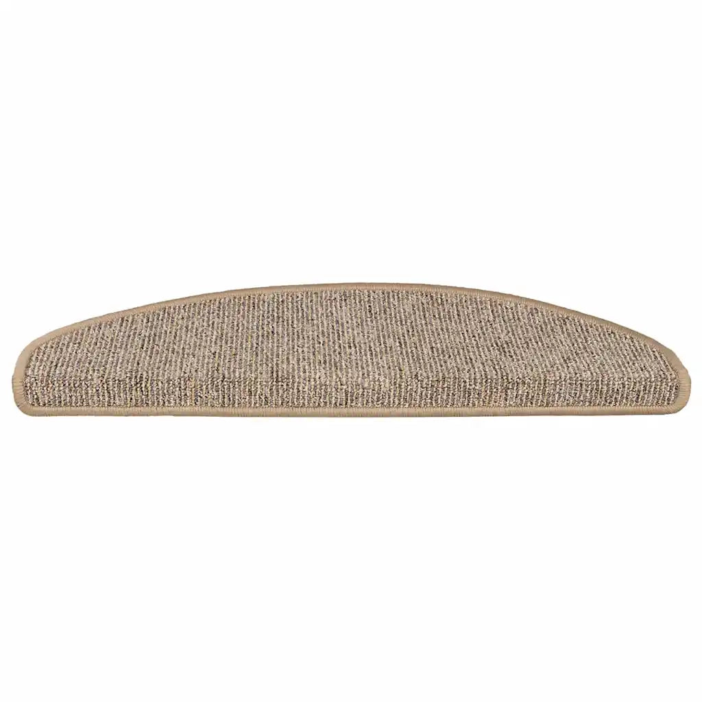 Tappetini per scale 15 pz 65x21x4 cm Marrone Semicircolari 149855