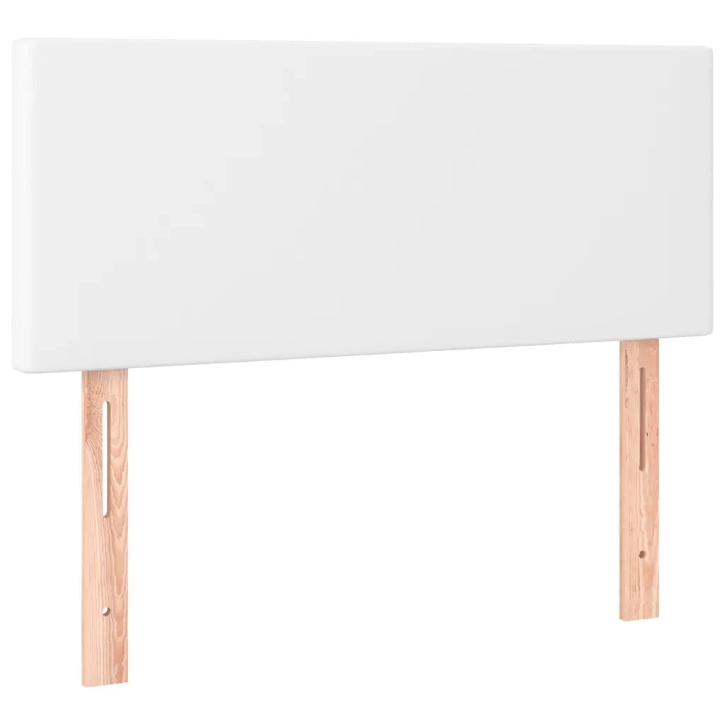 Giroletto Molle con Materasso e LED Bianco 90x200 cm Similpelle