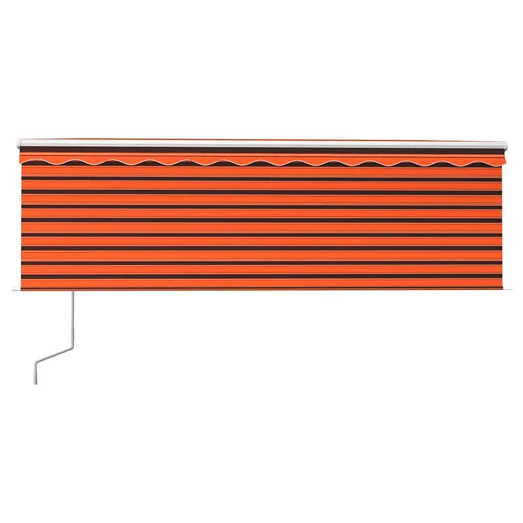 Tenda da Sole Retrattile Automatica 4,5x3m Arancione e Marrone 3069330
