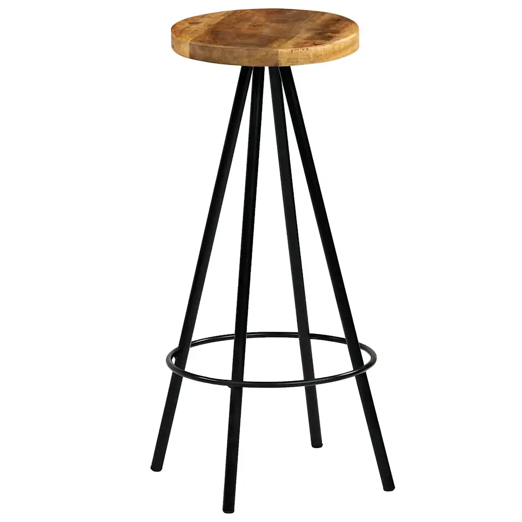 Sgabelli da Bar 4 pz in Legno Massello di Mango 246239