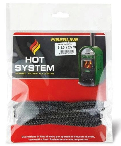 GUARNIZIONE TONDA PER STUFA Ø MM. 8X2,5 MT. 6.00 pz
