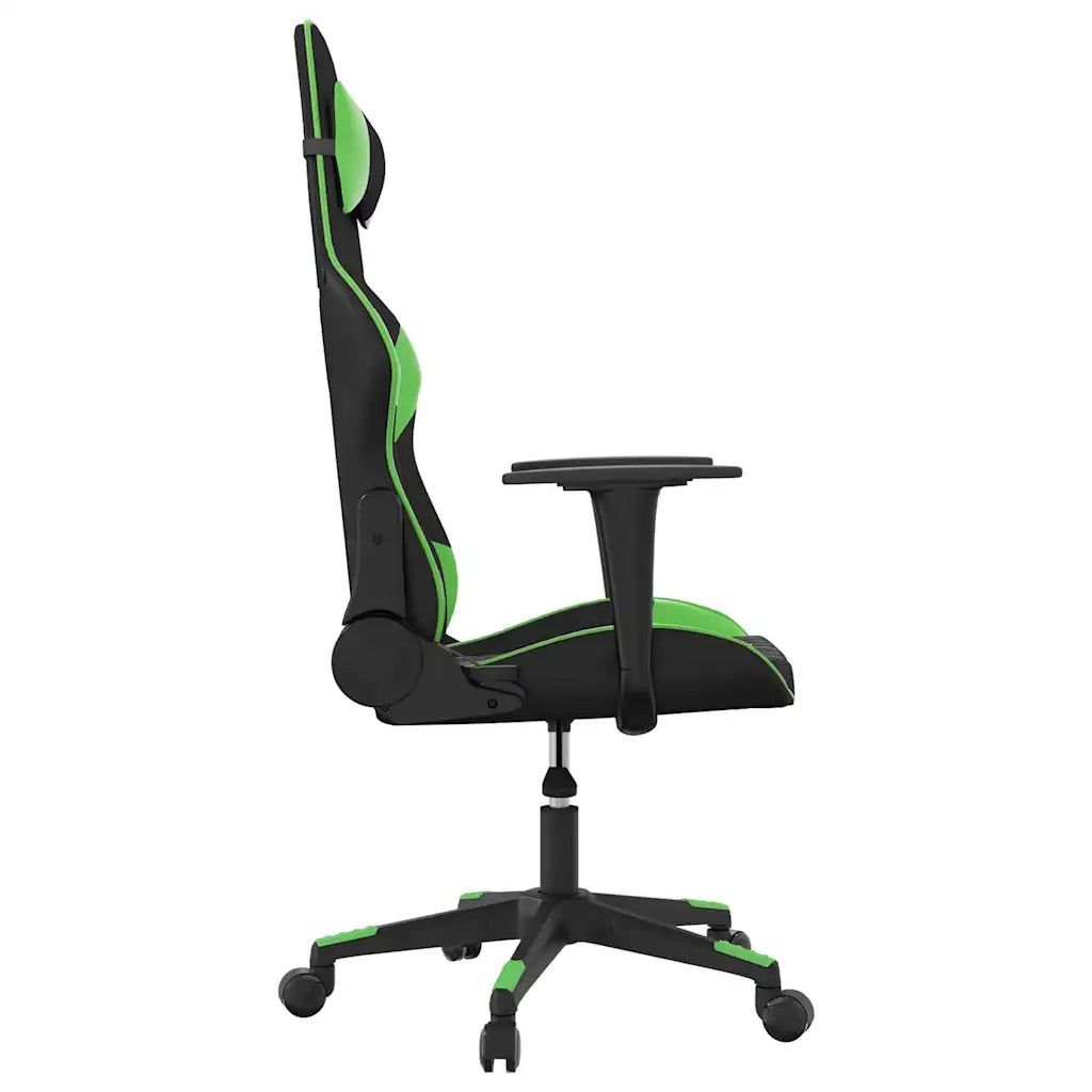 Sedia da Gaming Massaggiante Nero e Verde in Similpelle 345514
