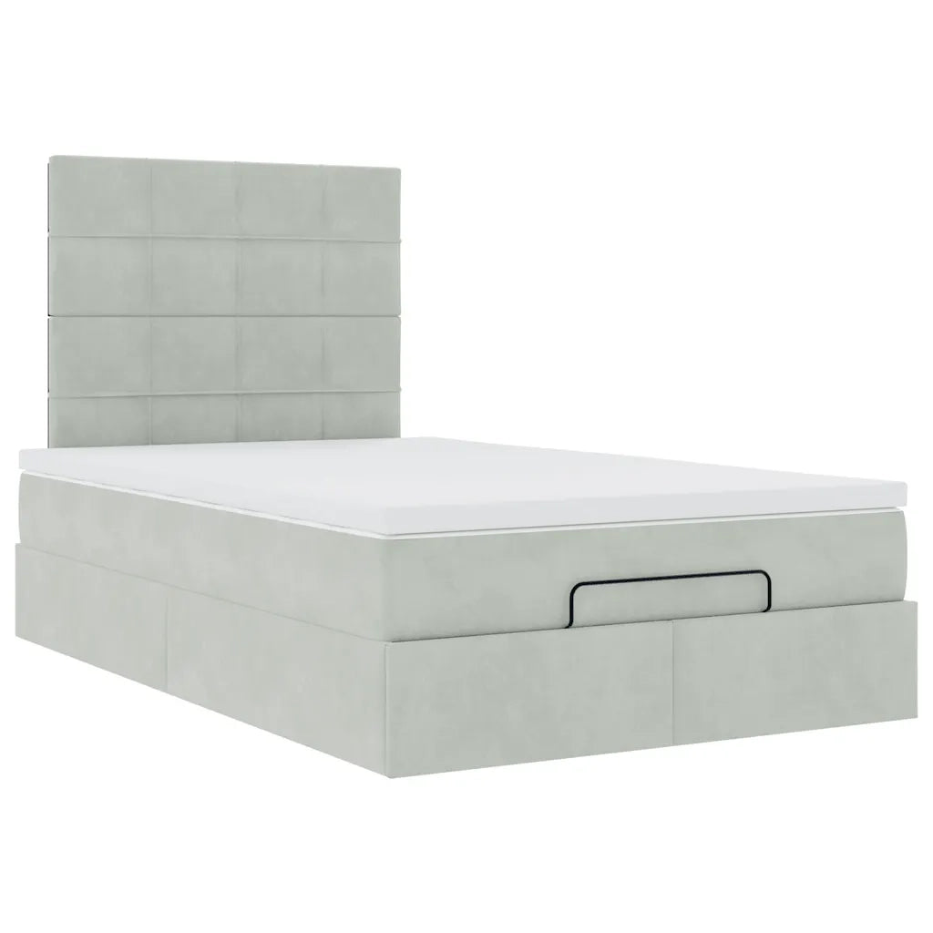 Struttura Letto Pouf con Materassi 120x200 cm Velluto 3314312