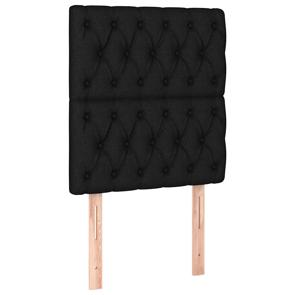 Letto a Molle con Materasso e LED Nero 80x200 cm in Tessuto 3135631