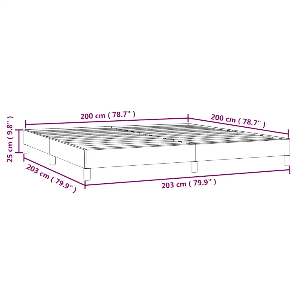 Giroletto senza Materasso Blu 200x200 cm in Tessuto 346750