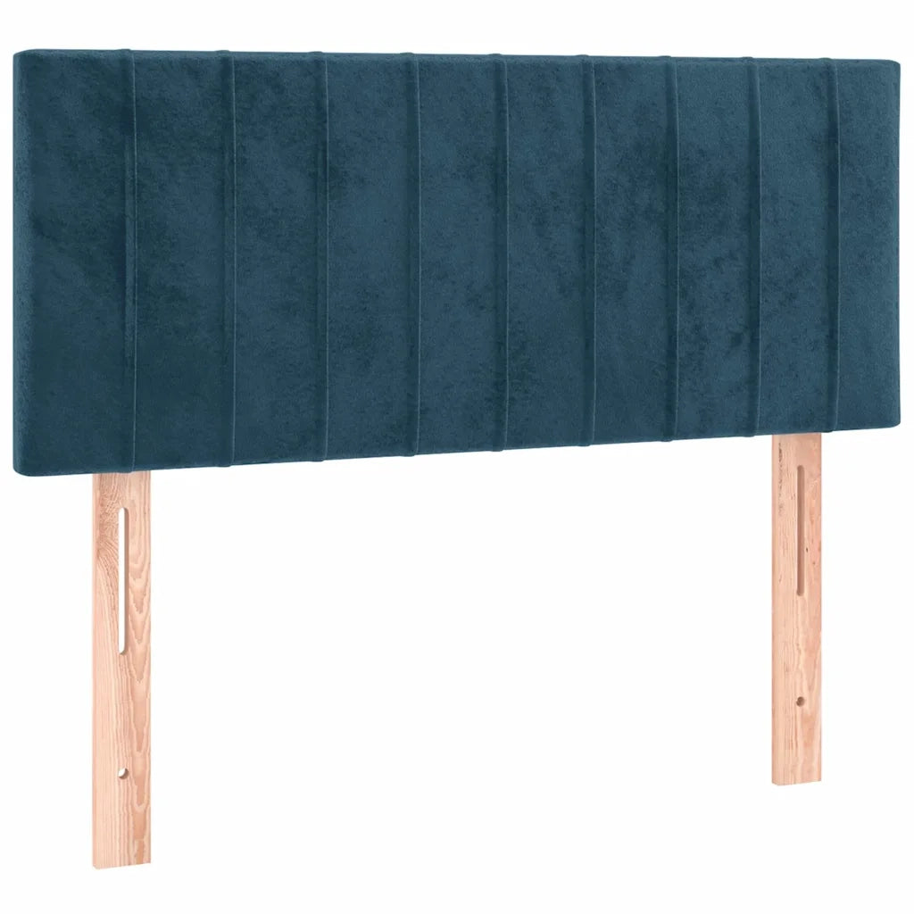 Letto a Molle con Materasso e LED Blu Scuro 100x200 cm 3134511