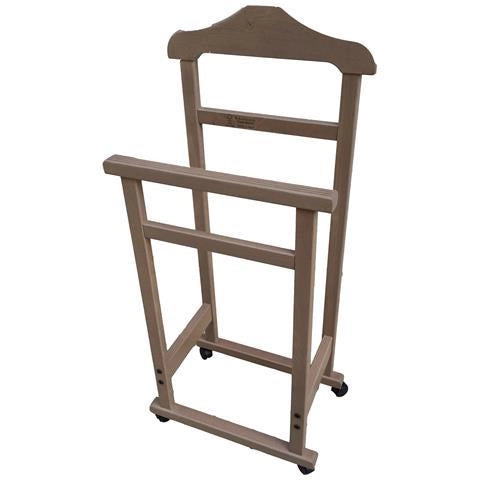 DOPPIO INDOSSATORE DA CAMERA DE LUXE PANTONE LEGNO DI FAGGIO COLORE LEGNO NOCE CHIARO DOTATO DI ROTELLE 44X25X98H CM OKX