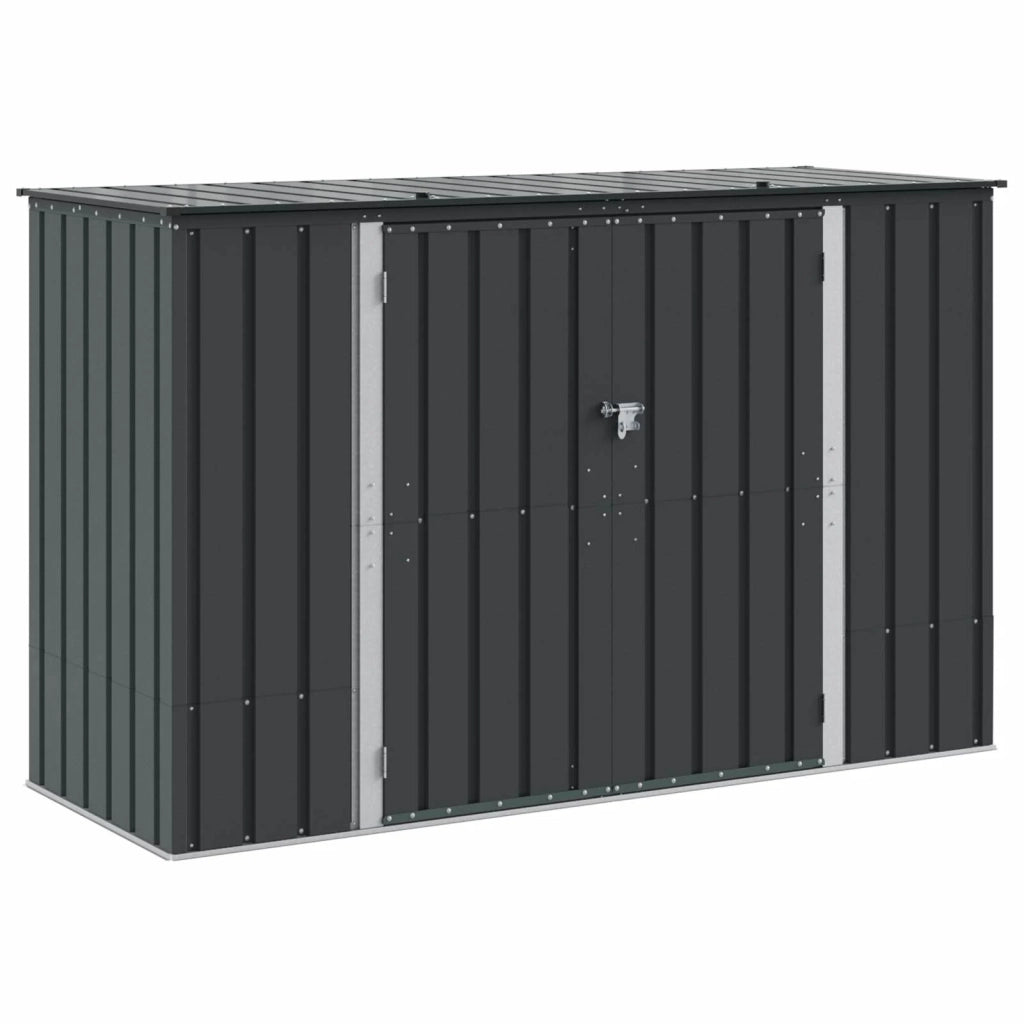 Scatola di Stoccaggio per Giardino Nero 214 x 82 x 132 cm 42011285