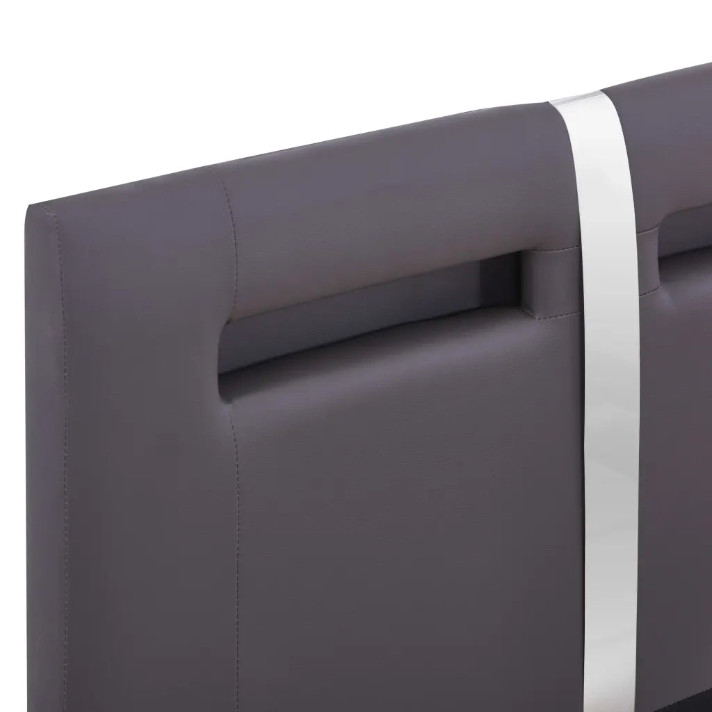 Giroletto con LED senza Materasso Grigio in Similpelle 90x200cm 280856