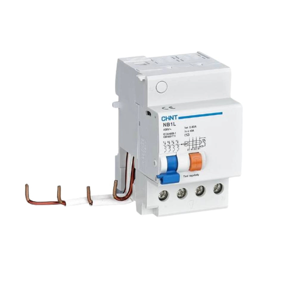 Chint blocco differenziale 4 poli 40a 300ma serie nb1l-40 per nb1-63 *** tipo di differenziale tipo ac, confezione 1