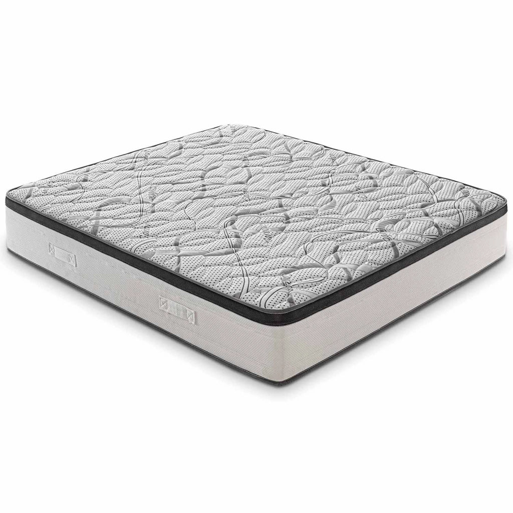 Materasso Matrimoniale 150x190 - In schiuma HR - Altezza 25 cm - Ortopedico - Rigidità H3 - Rivestimento CARBON DELUXE - Alta densità