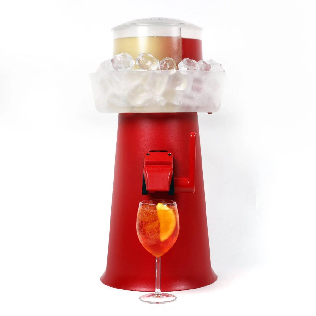 SPRIZZER linnovativa macchina per un Spritz perfetto in 5 secondi direttamente nel bicchiere Senza elettricita ne batterie Macchina ideale per preparare il tuo Spritz perfetto Rosso