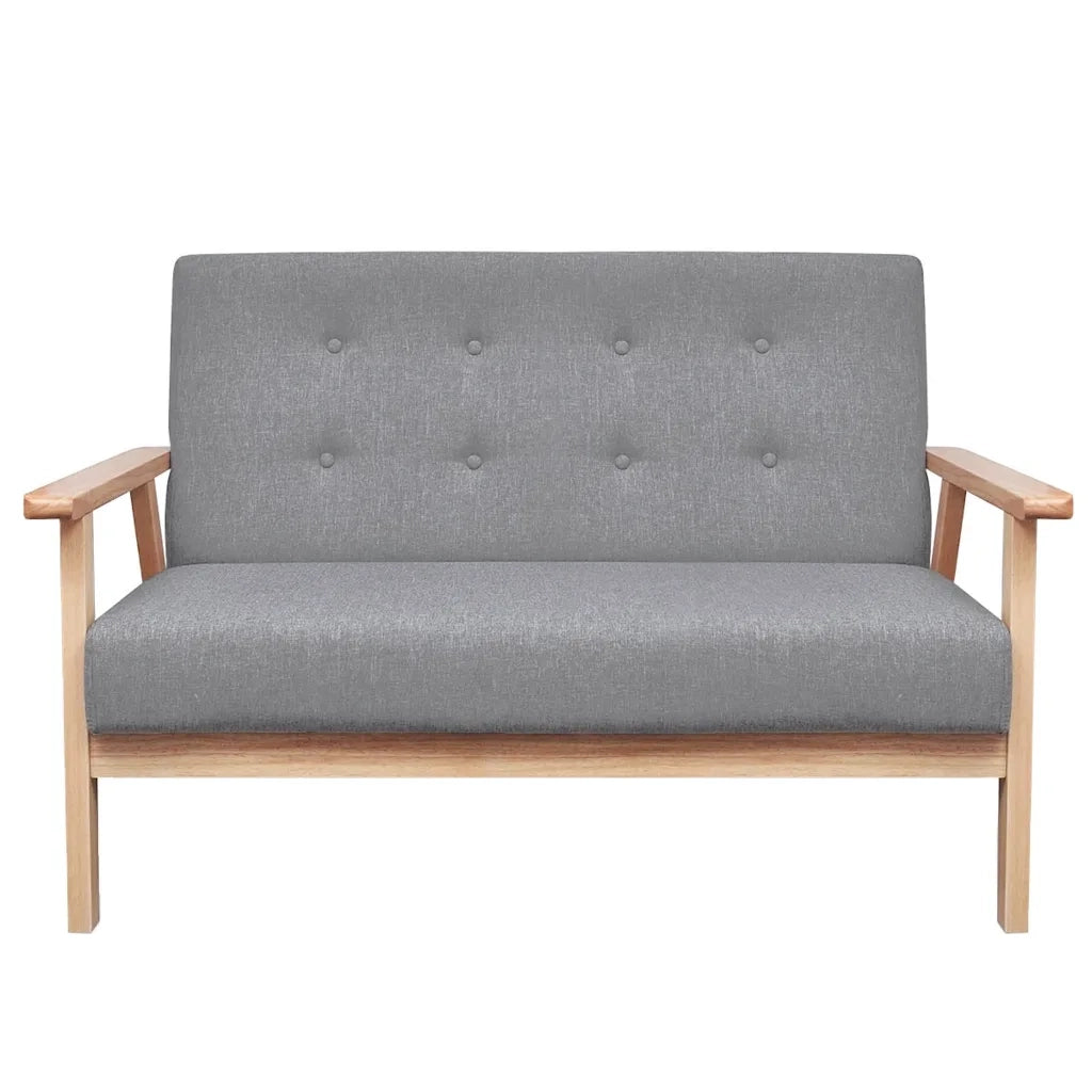 Set di Divani 2 pz in Tessuto Grigio Chiaro 275176