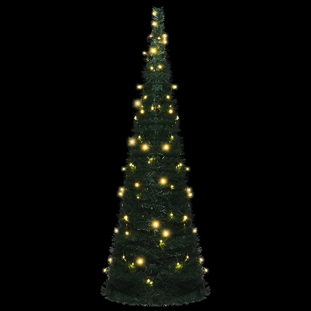 Albero di Natale Artificiale Apribile Preilluminato Verde 180cm 321524