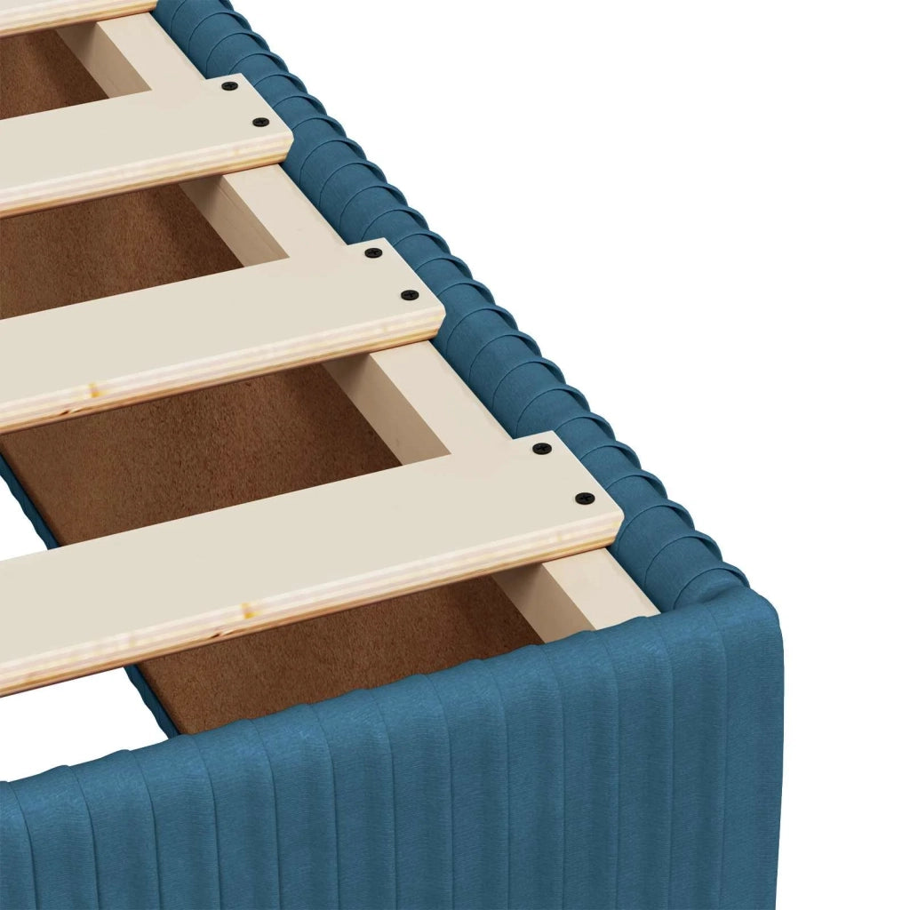 Letto box spring con materasso Blu 140 x 200 cm Velluto 3454629