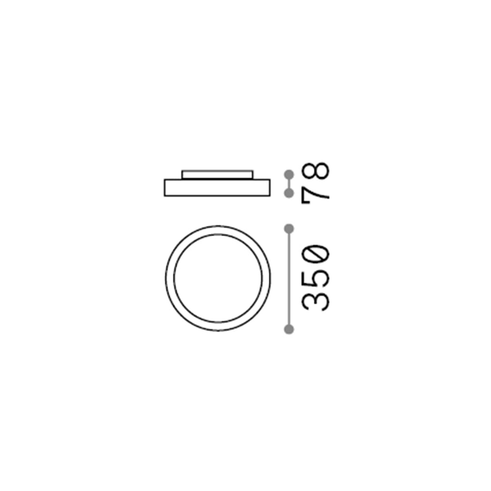 Plafoniera Moderna Fly Alluminio-Materie Plastiche Bianco Led 26W 3000K