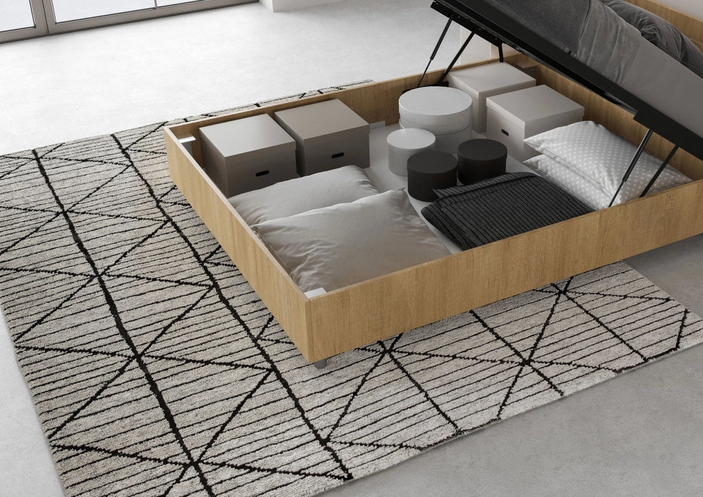 Letto Matrimoniale Francese 140x190 cm con Rete Nuamo Quercia