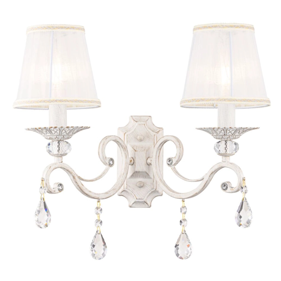 Applique classica bianca con cristalli Grace Maytoni ARM247-02-G