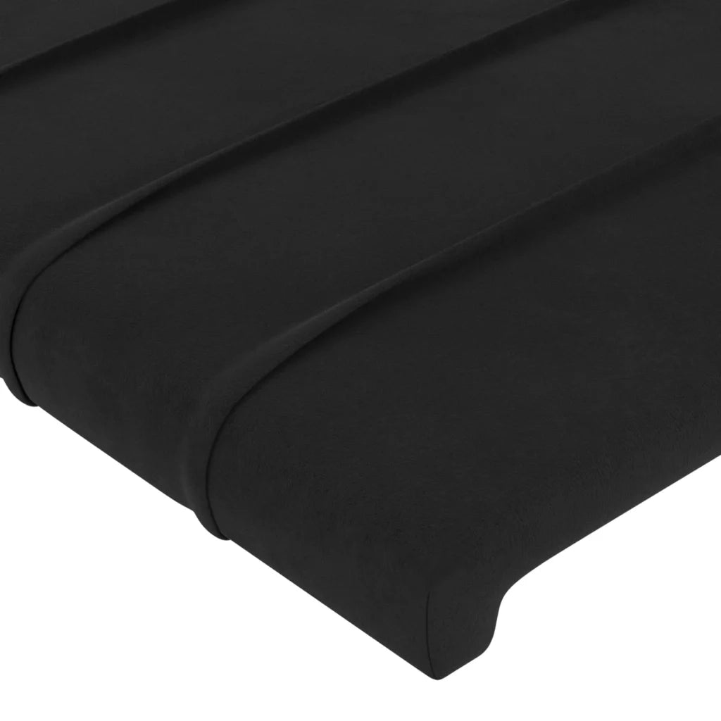 Testiera Nera 90x5x78/88 cm in Velluto 346126