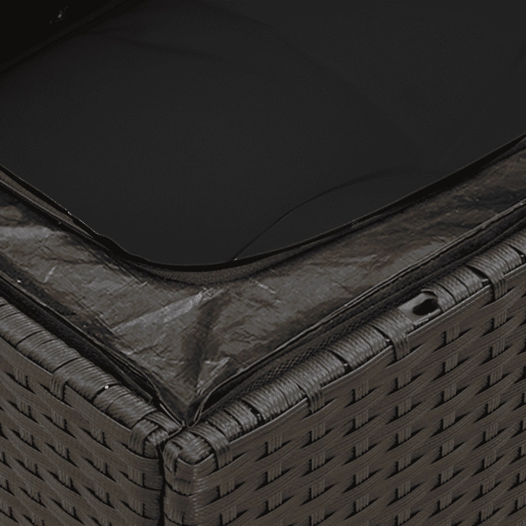 Set Divani da Giardino con Cuscini 7pz Nero Polyrattan 3256916