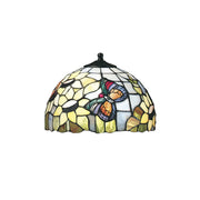 Paralume Tiffany In Vetro Decorato Multicolor D. 26Cm