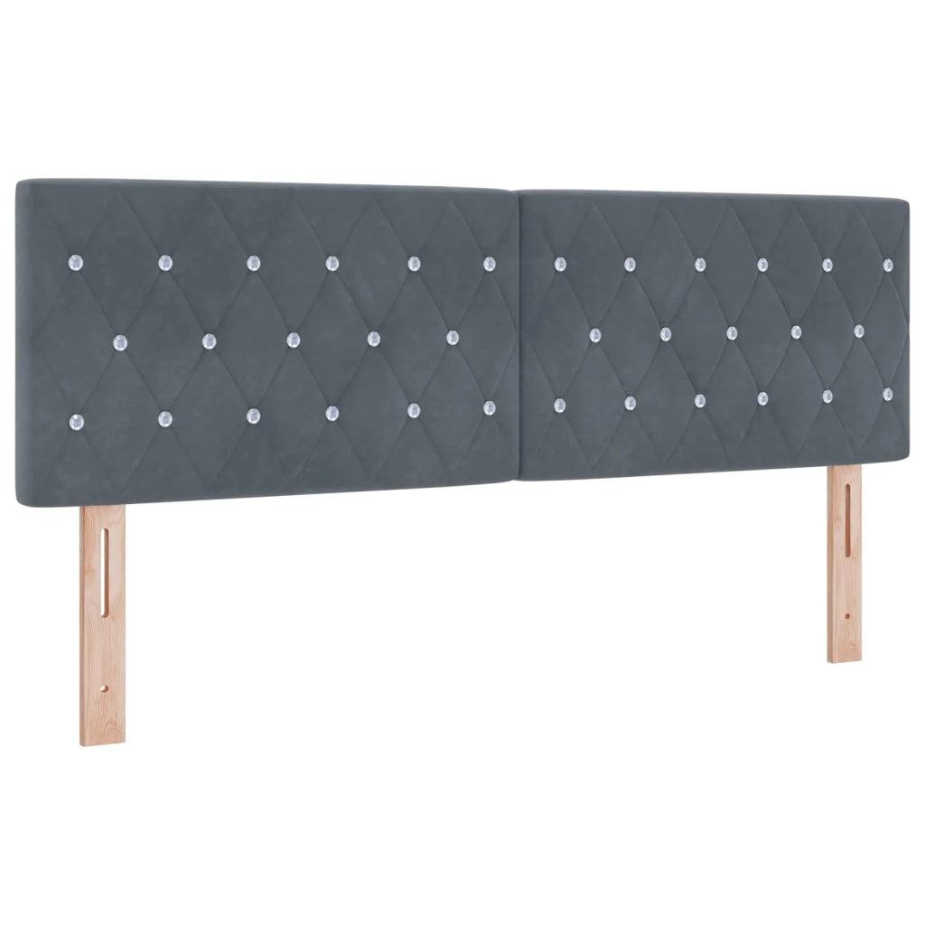 Testiera | Testata Grigio scuro 160 cm Velluto