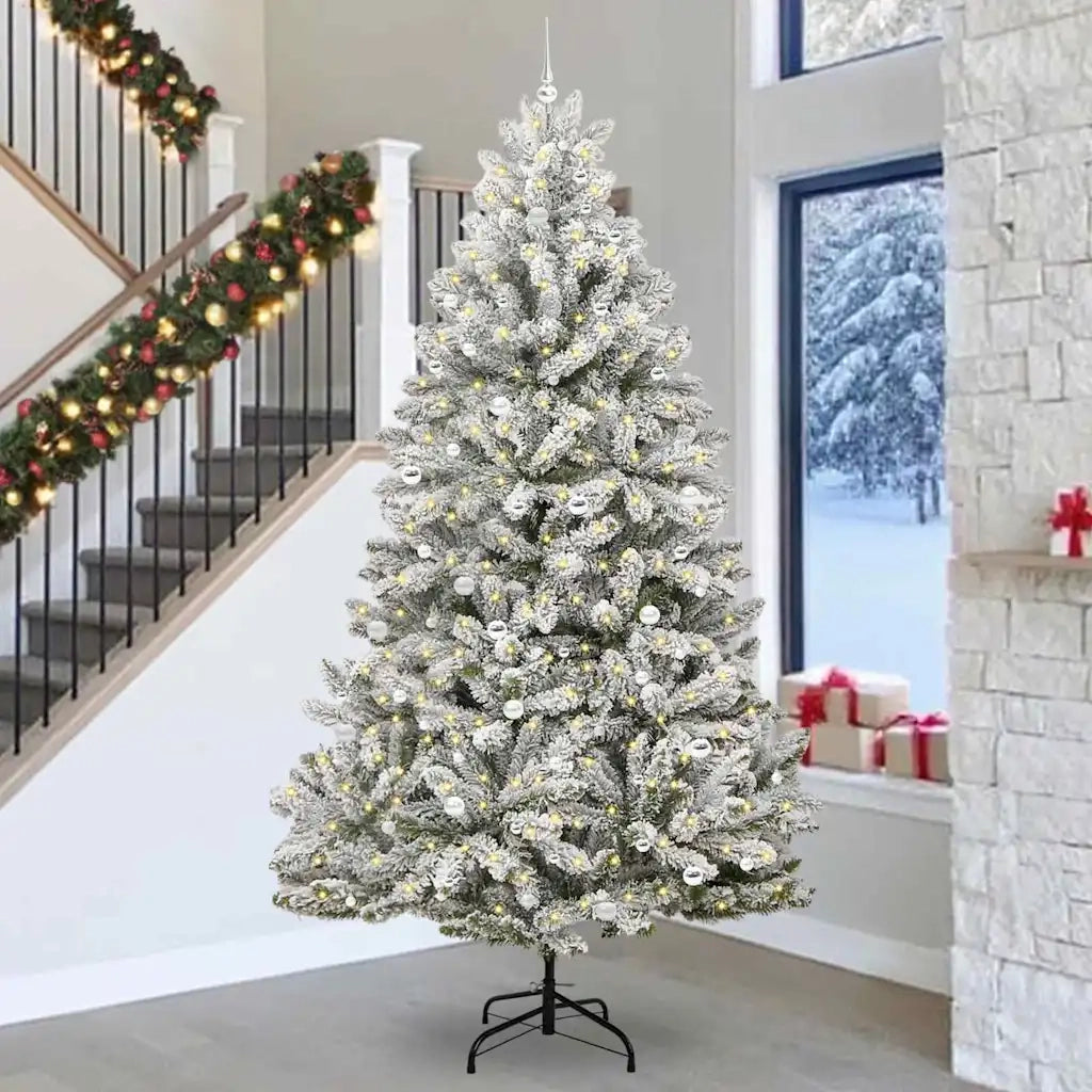 Albero di Natale artificiale con 300 LED Verde e Bianco 300 cm