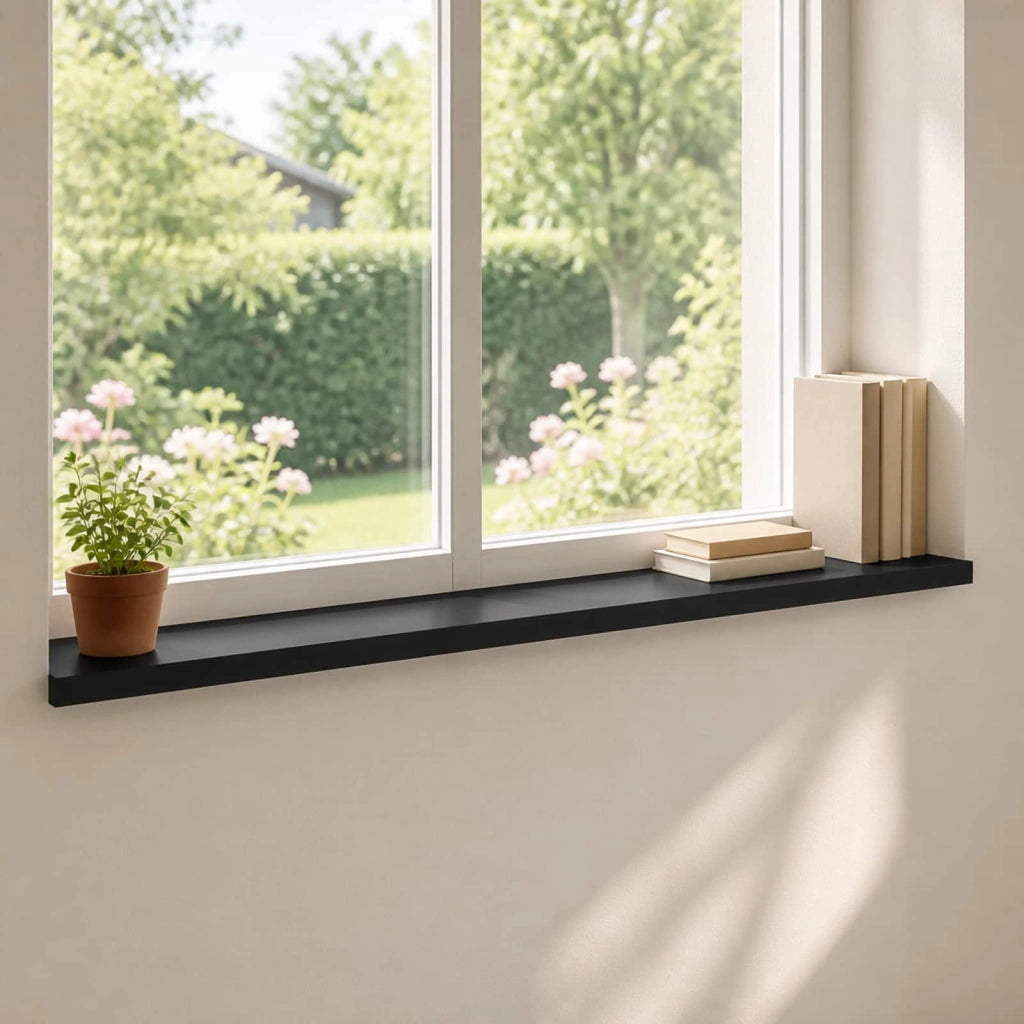 Soglie per finestre 2 pz Nero 110 x 15 x 2 cm 42048331