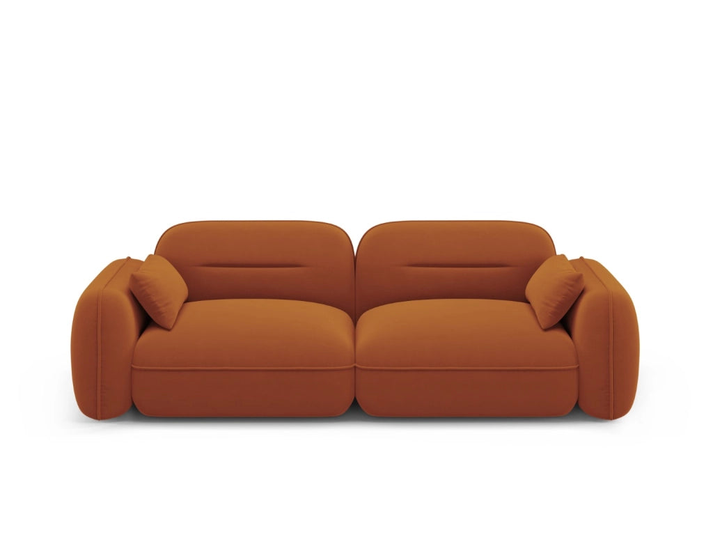 Cosmopolitan Design - Divano modulare "Sydney" 3 posti in velluto terracotta 