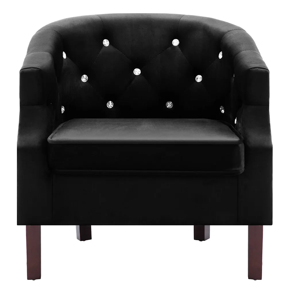 Poltrona Nera in Velluto 247007