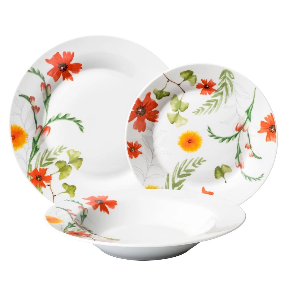 Servizio di Piatti da Tavola in Ceramica Trend Zurigo 18 Pezzi