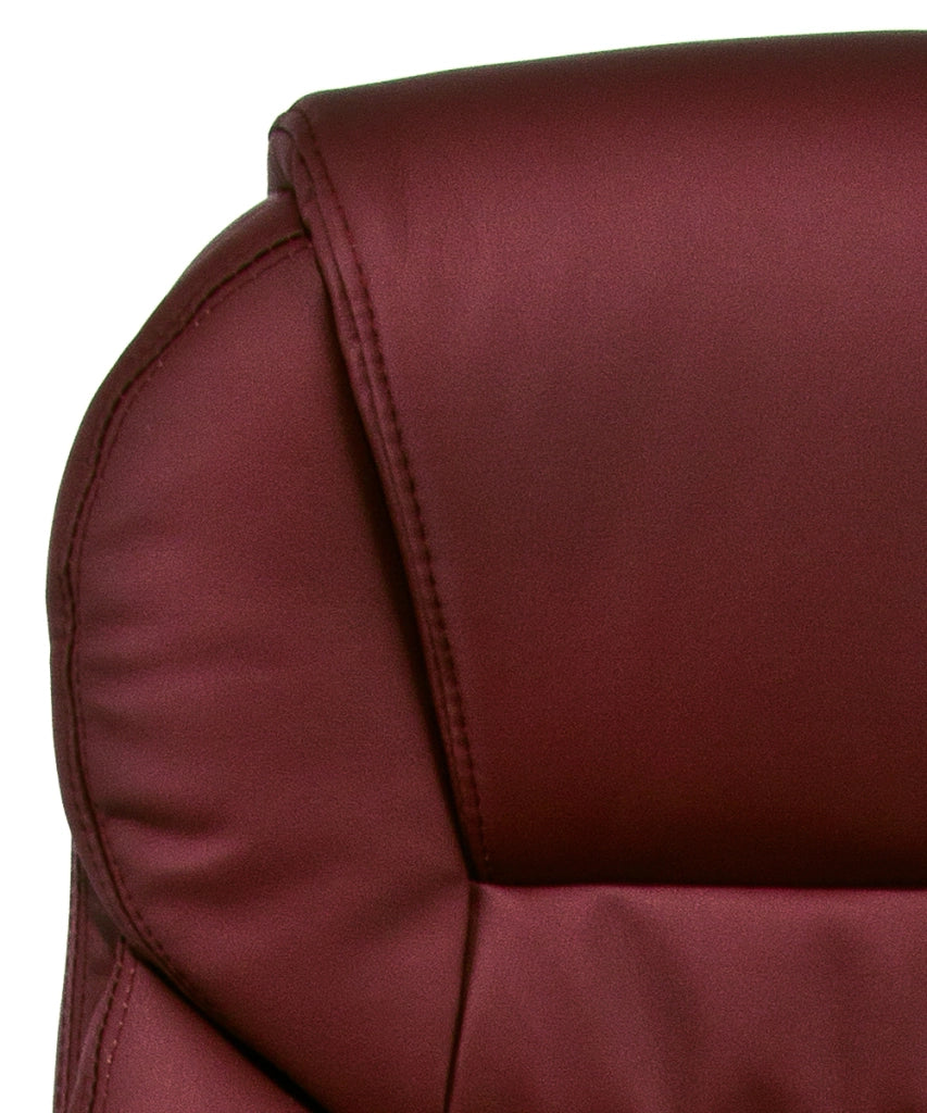 Poltrona ergonomica da ufficio e studio professionale colore bordeaux girevole modello Roger