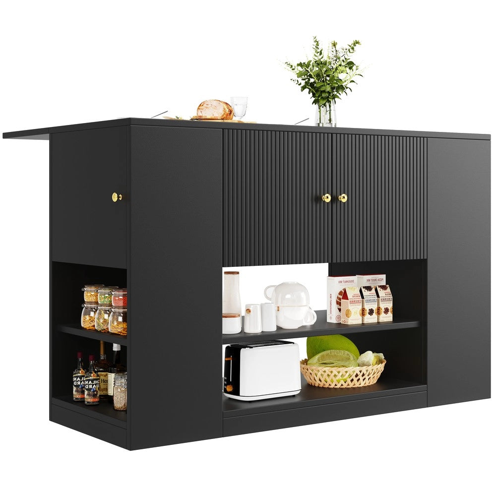 Credenza Cucina con Cassetti e Ripiani ¨C Xylo ¨C Nero
