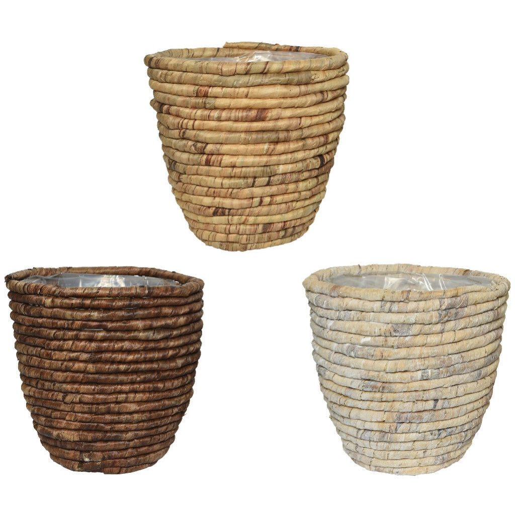 CESTINO IN GIACINTO D.28XH28CM NATURALE / MARRONE